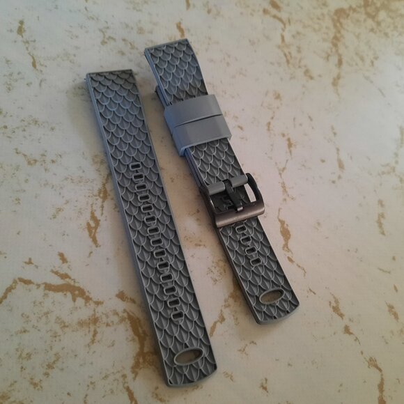 22mm Quick Release Replacement Watch Strap/Band - NWT! Gray, Dragon Scales - Picture 2 of 16